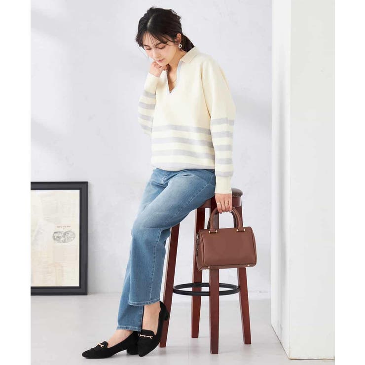 ヘンリーネックボーダーニット | a.v.v【WOMEN】 | 詳細画像15 