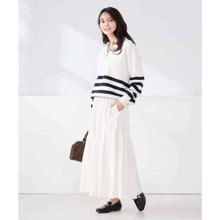 ヘンリーネックボーダーニット | a.v.v【WOMEN】 | 詳細画像19 