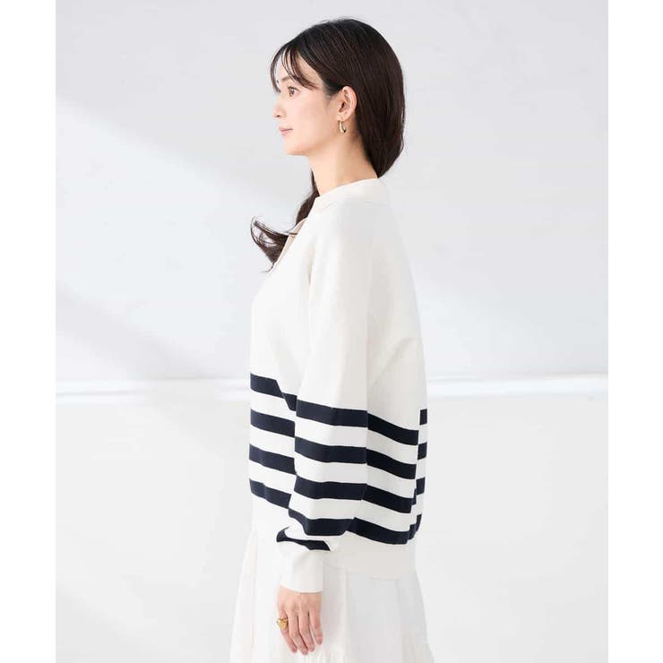 ヘンリーネックボーダーニット | a.v.v【WOMEN】 | 詳細画像23 