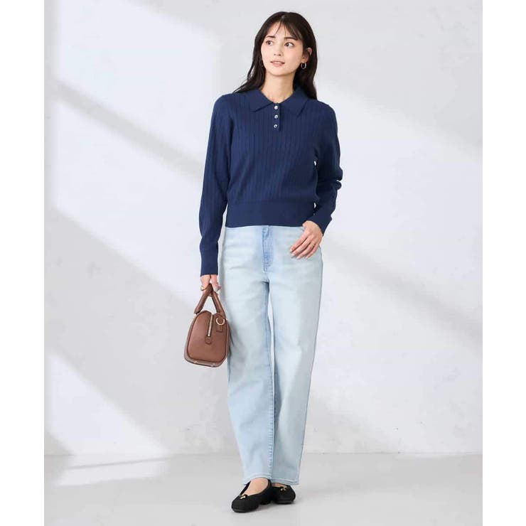 ワイドリブポロニット | a.v.v【WOMEN】 | 詳細画像12 