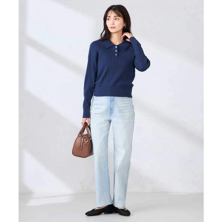 ワイドリブポロニット | a.v.v【WOMEN】 | 詳細画像13 