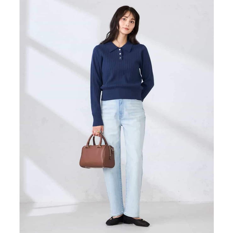 ワイドリブポロニット | a.v.v【WOMEN】 | 詳細画像14 