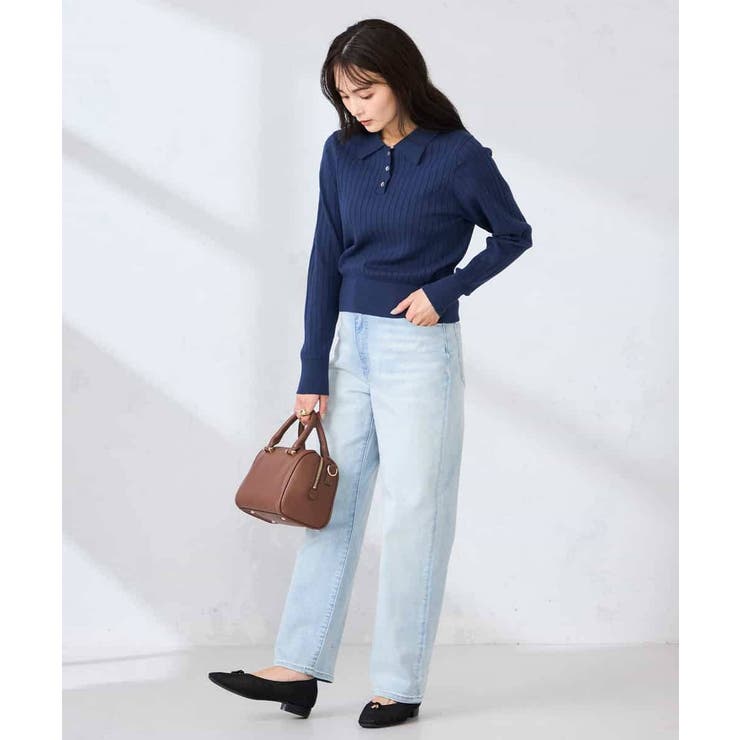 ワイドリブポロニット | a.v.v【WOMEN】 | 詳細画像15 