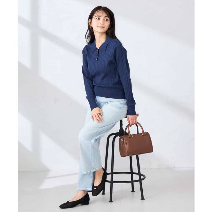 ワイドリブポロニット | a.v.v【WOMEN】 | 詳細画像17 