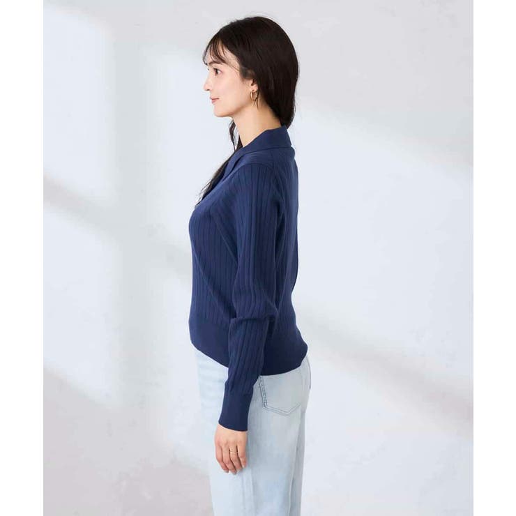 ワイドリブポロニット | a.v.v【WOMEN】 | 詳細画像19 