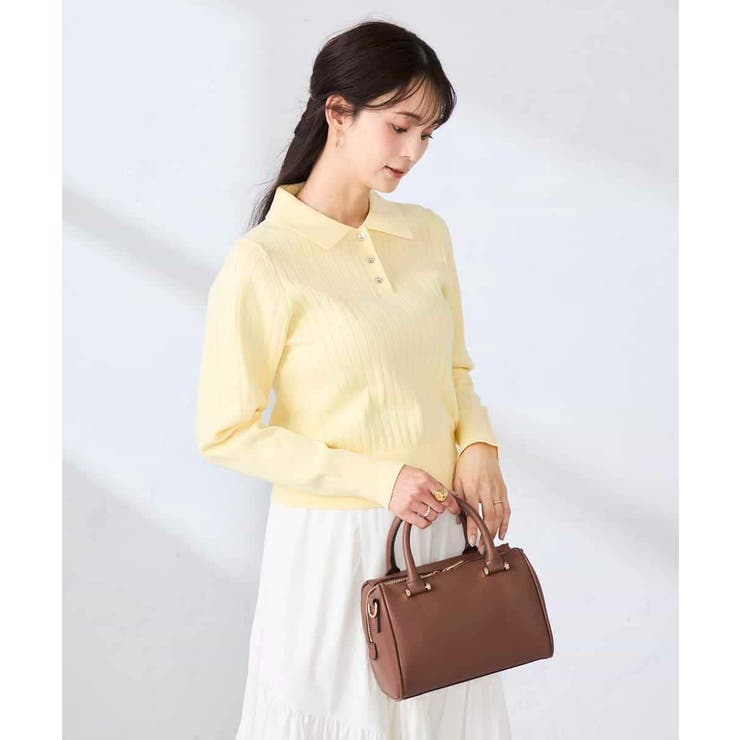 ワイドリブポロニット | a.v.v【WOMEN】 | 詳細画像3 