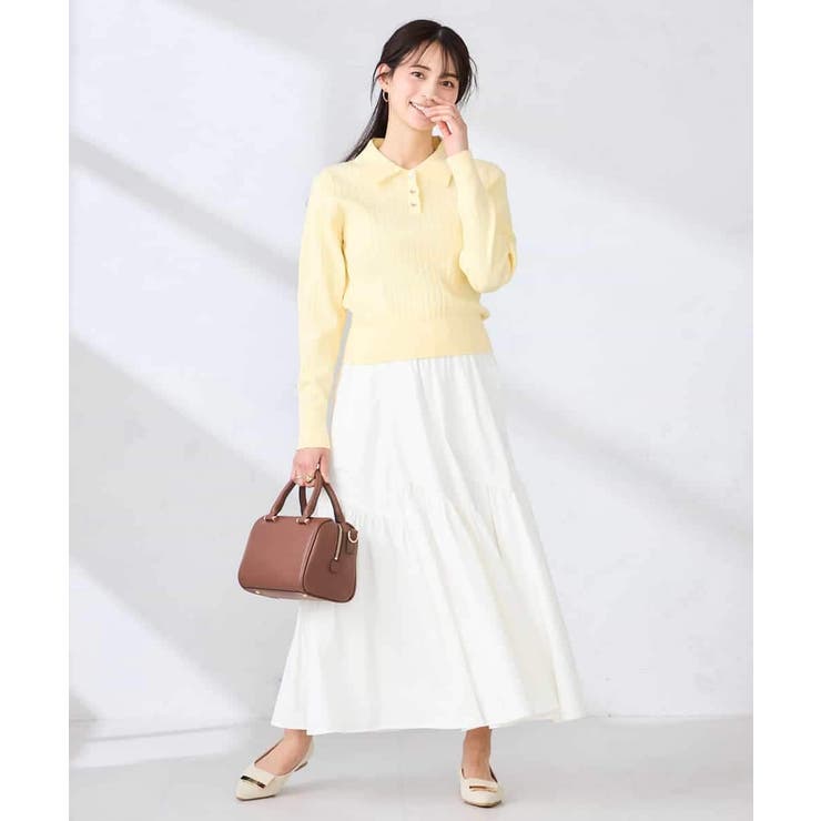 ワイドリブポロニット | a.v.v【WOMEN】 | 詳細画像5 