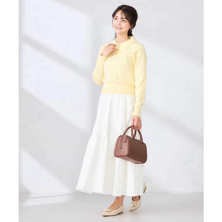 ワイドリブポロニット | a.v.v【WOMEN】 | 詳細画像8 