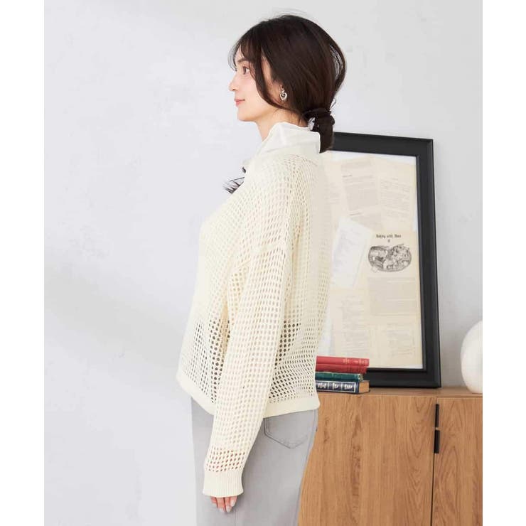 襟付きメッシュニット | a.v.v【WOMEN】 | 詳細画像19 