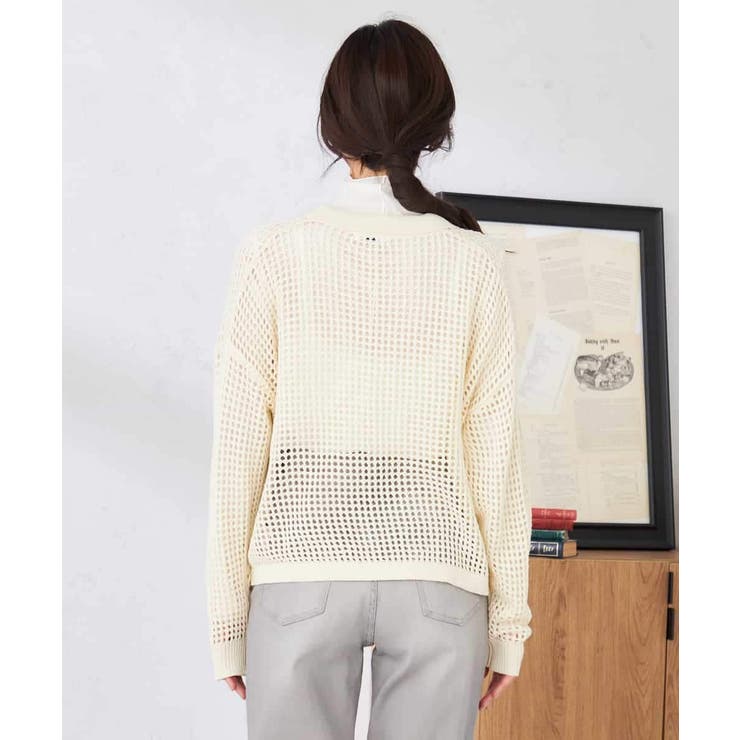 襟付きメッシュニット | a.v.v【WOMEN】 | 詳細画像20 