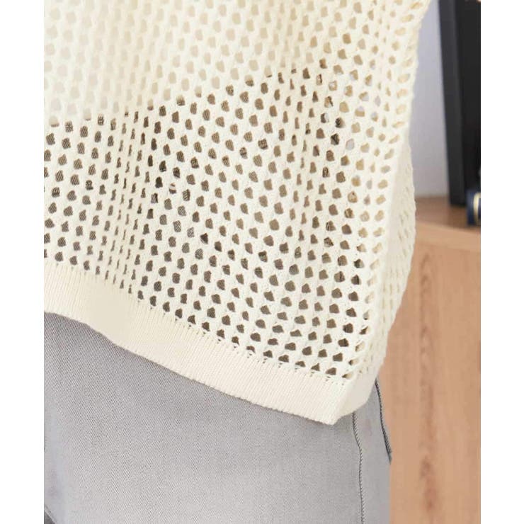 襟付きメッシュニット | a.v.v【WOMEN】 | 詳細画像23 