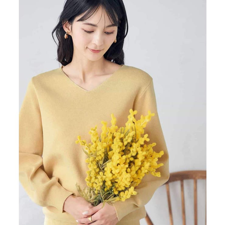 【アンサンブル対応】Vネックパフスリーブラメニット | a.v.v【WOMEN】 | 詳細画像10 