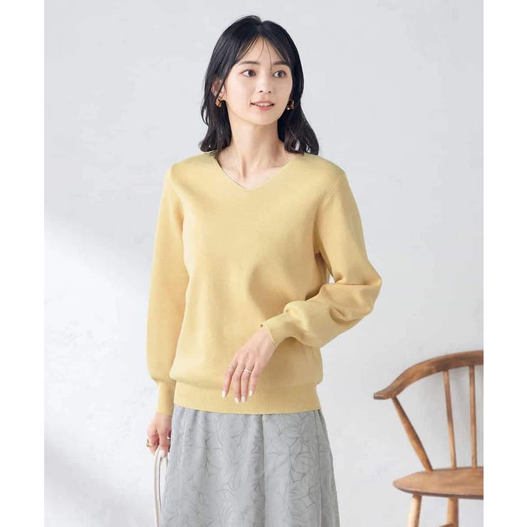 【アンサンブル対応】Vネックパフスリーブラメニット | a.v.v【WOMEN】 | 詳細画像4 