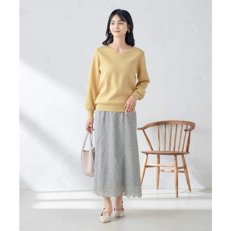 【アンサンブル対応】Vネックパフスリーブラメニット | a.v.v【WOMEN】 | 詳細画像5 