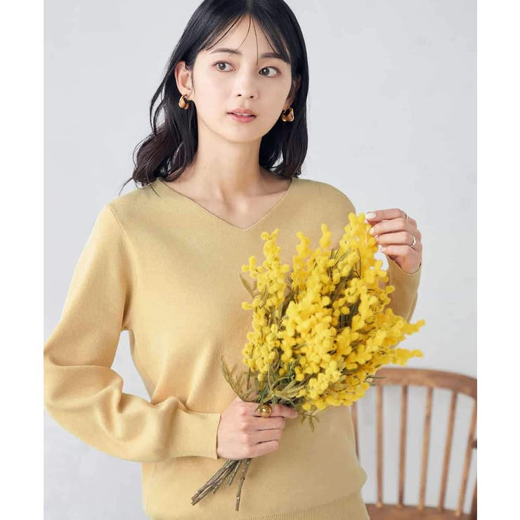 【アンサンブル対応】Vネックパフスリーブラメニット | a.v.v【WOMEN】 | 詳細画像8 