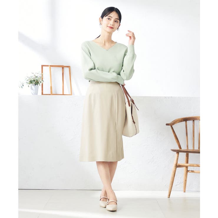 【洗える/UVカット】Vネックパフスリーブニット | a.v.v【WOMEN】 | 詳細画像15 