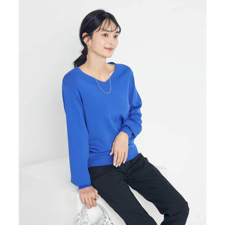 【洗える/UVカット】Vネックパフスリーブニット | a.v.v【WOMEN】 | 詳細画像18 