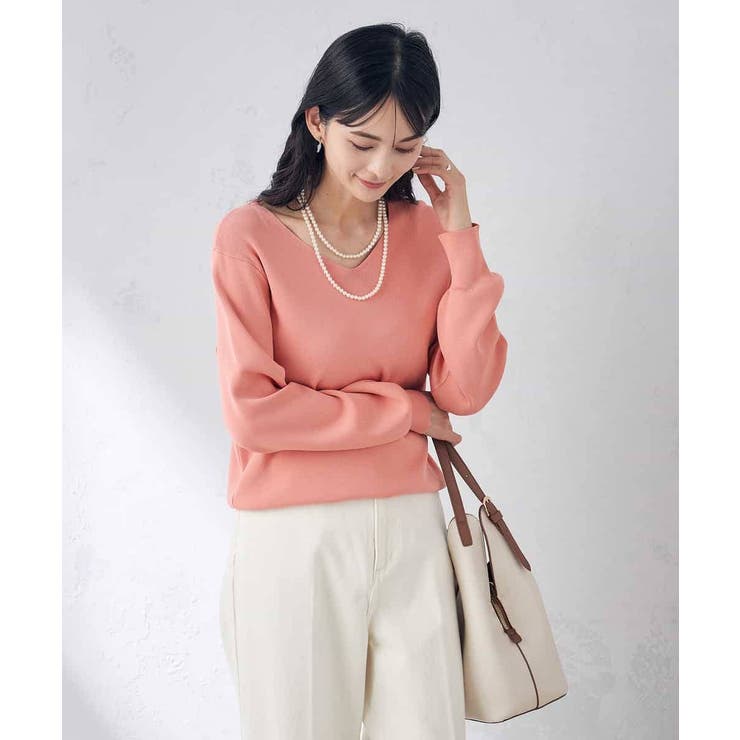 【洗える/UVカット】Vネックパフスリーブニット | a.v.v【WOMEN】 | 詳細画像3 