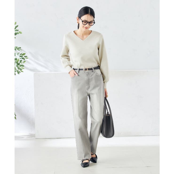 【洗える/UVカット】Vネックパフスリーブニット | a.v.v【WOMEN】 | 詳細画像31 