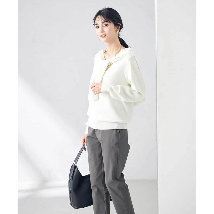 【洗える/UVカット】Vネックパフスリーブニット | a.v.v【WOMEN】 | 詳細画像32 