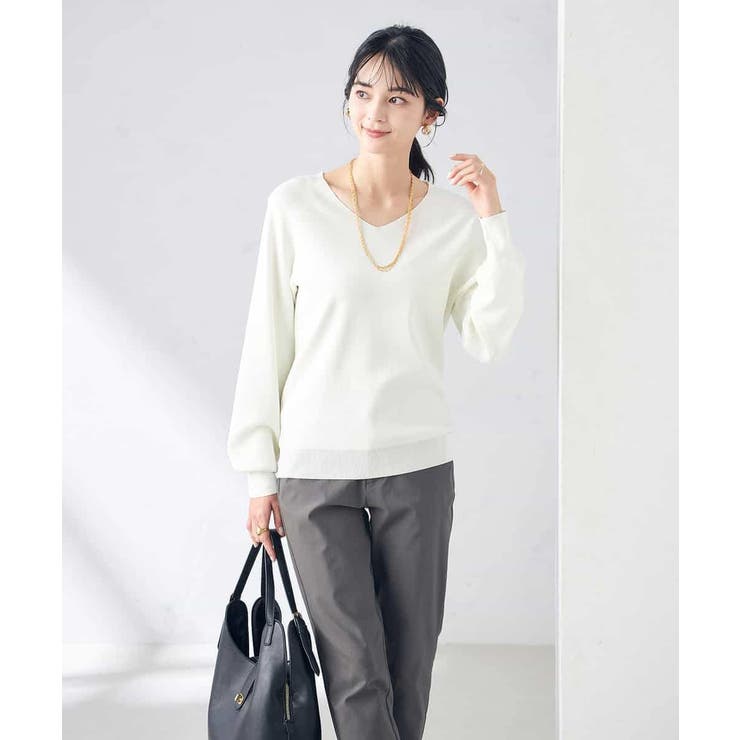 【洗える/UVカット】Vネックパフスリーブニット | a.v.v【WOMEN】 | 詳細画像36 