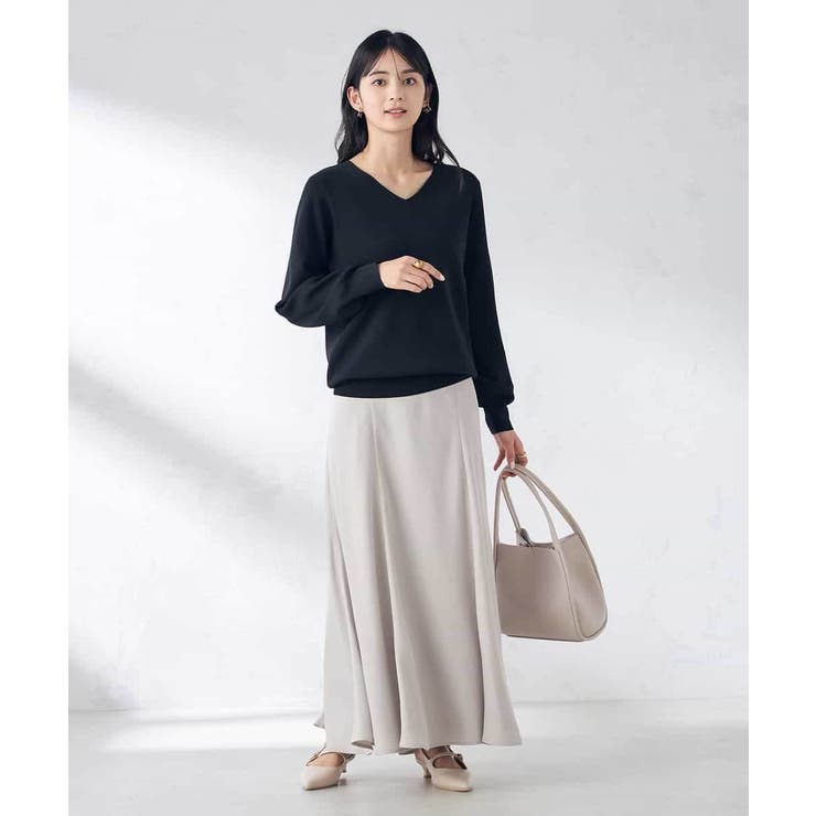 【洗える/UVカット】Vネックパフスリーブニット | a.v.v【WOMEN】 | 詳細画像46 