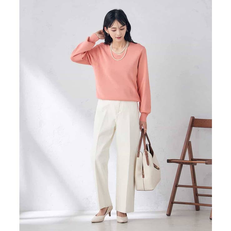 【洗える/UVカット】Vネックパフスリーブニット | a.v.v【WOMEN】 | 詳細画像5 