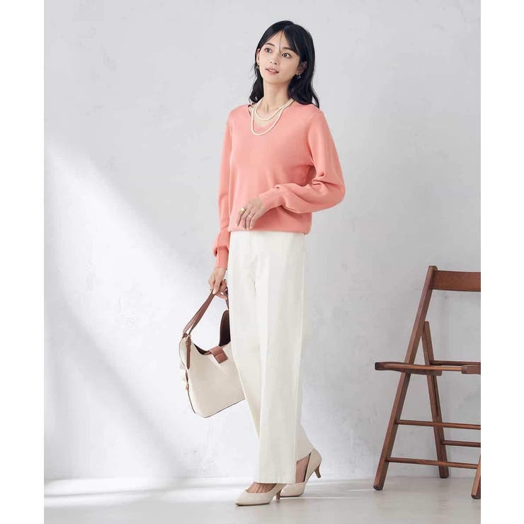 【洗える/UVカット】Vネックパフスリーブニット | a.v.v【WOMEN】 | 詳細画像6 