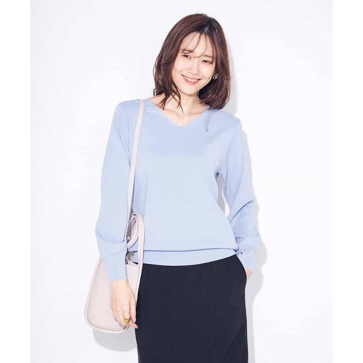 【洗える/UVカット/WEB限定カラー】Vネックパフスリーブニット | a.v.v【WOMEN】 | 詳細画像11 