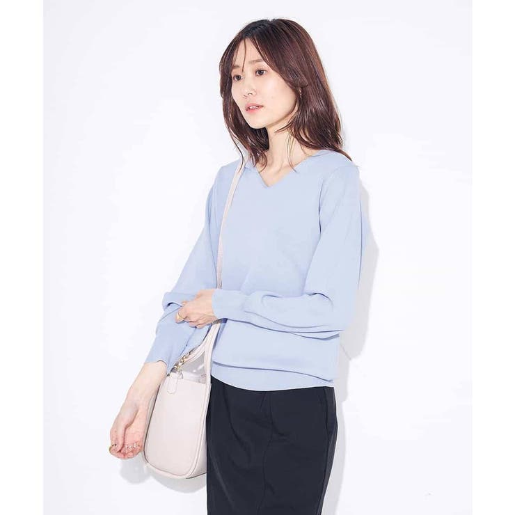 【洗える/UVカット/WEB限定カラー】Vネックパフスリーブニット | a.v.v【WOMEN】 | 詳細画像12 