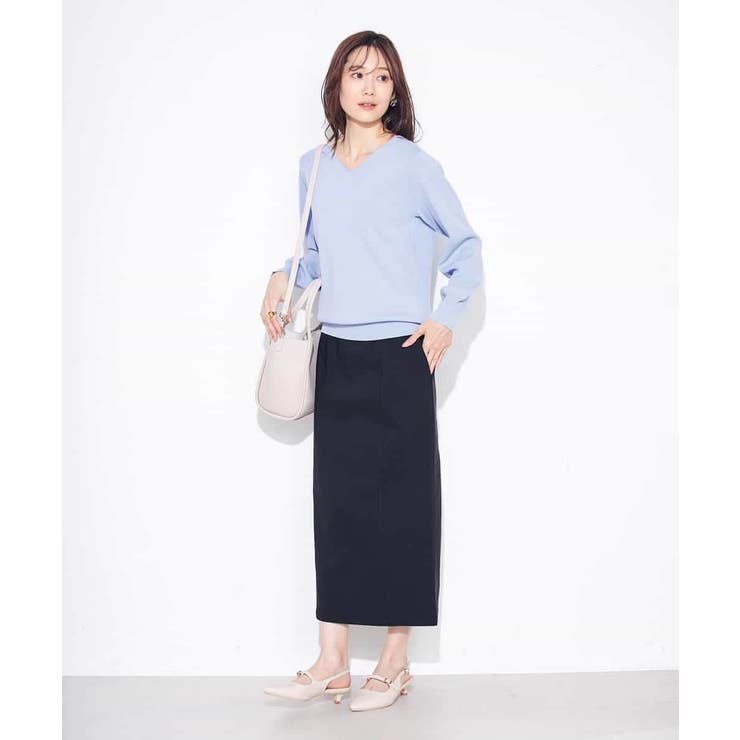 【洗える/UVカット/WEB限定カラー】Vネックパフスリーブニット | a.v.v【WOMEN】 | 詳細画像13 