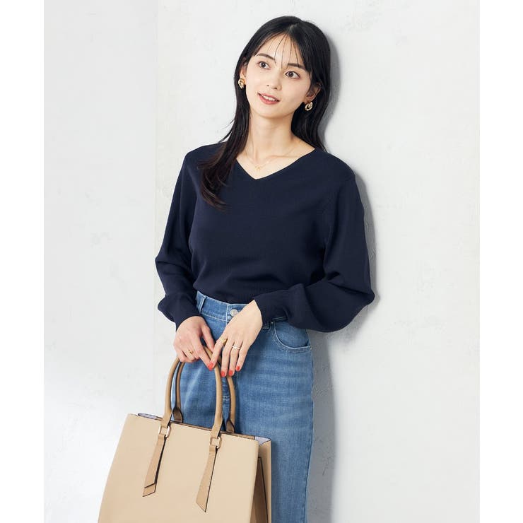 【洗える/UVカット/WEB限定カラー】Vネックパフスリーブニット | a.v.v【WOMEN】 | 詳細画像17 