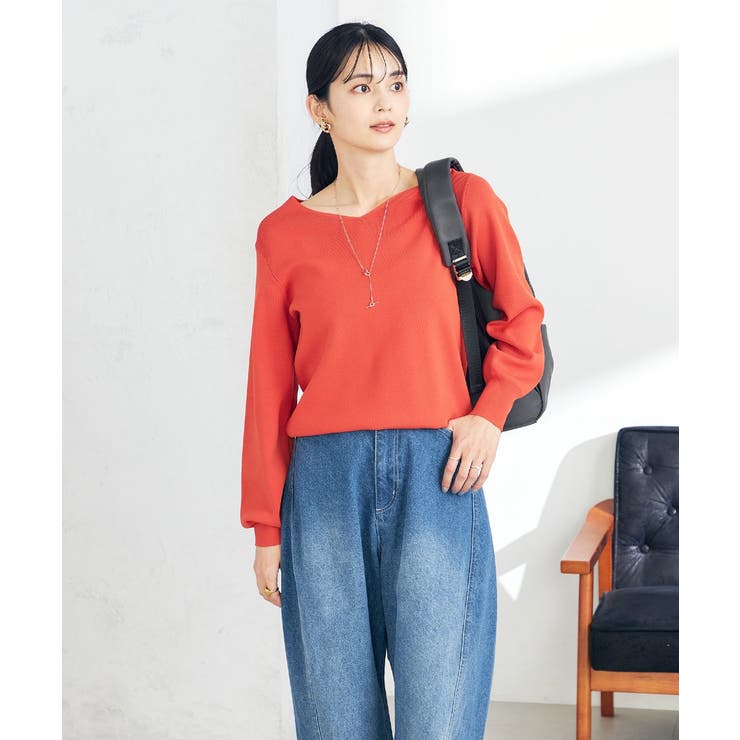 【洗える/UVカット/WEB限定カラー】Vネックパフスリーブニット | a.v.v【WOMEN】 | 詳細画像8 