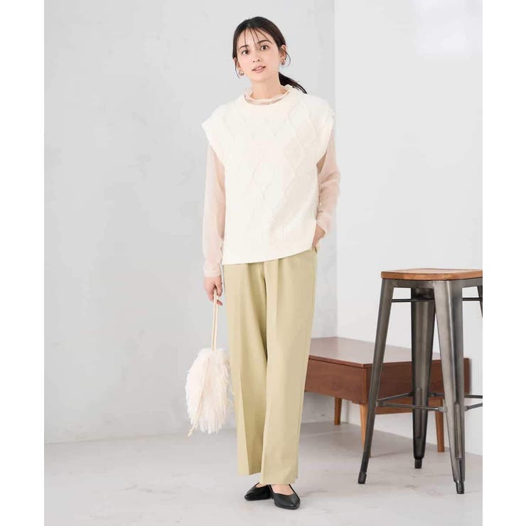 アラン柄ハイネックベスト | a.v.v【WOMEN】 | 詳細画像13 