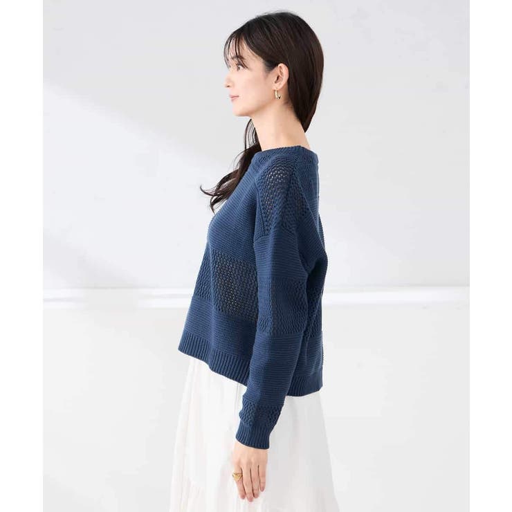 メッシュボーダーニット | a.v.v【WOMEN】 | 詳細画像17 