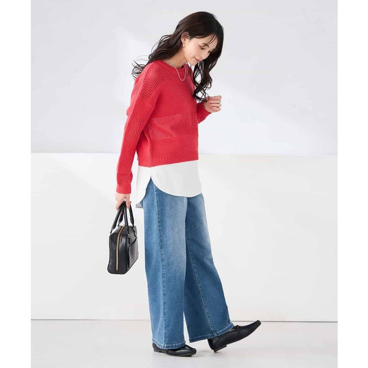 メッシュボーダーニット | a.v.v【WOMEN】 | 詳細画像30 