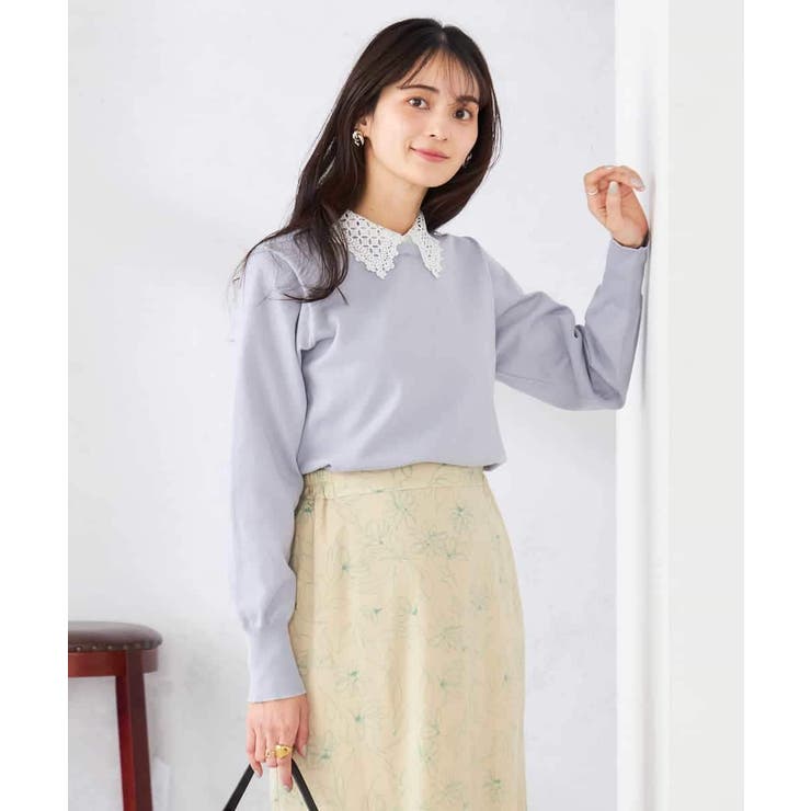 【2WAY】レース衿付ニットプルオーバー | a.v.v【WOMEN】 | 詳細画像17 