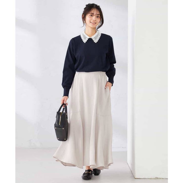 【2WAY】レース衿付ニットプルオーバー | a.v.v【WOMEN】 | 詳細画像4 