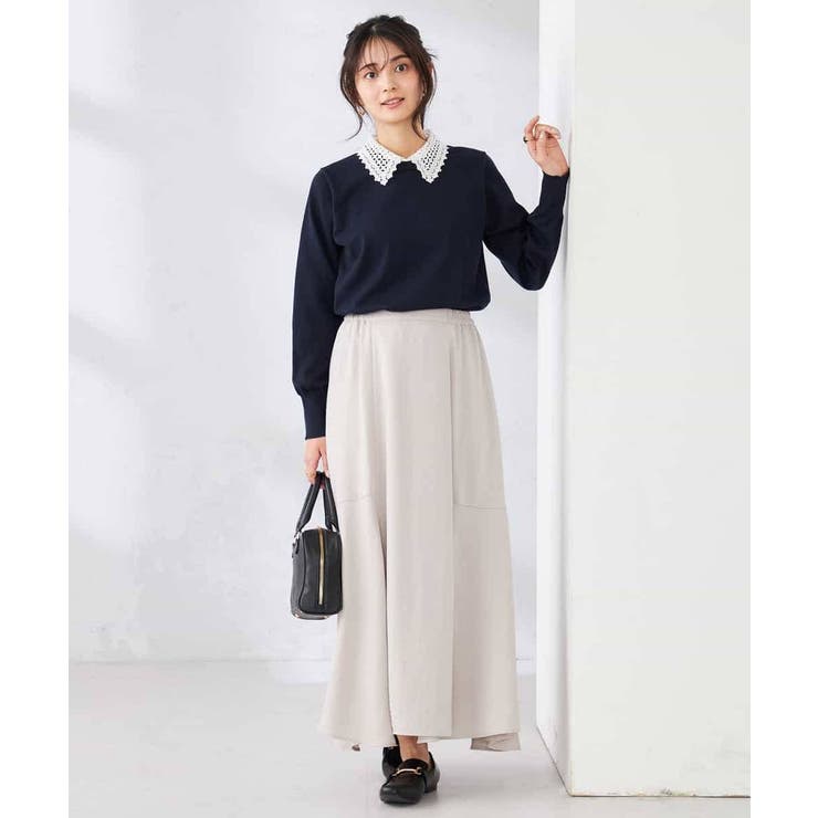 【2WAY】レース衿付ニットプルオーバー | a.v.v【WOMEN】 | 詳細画像5 