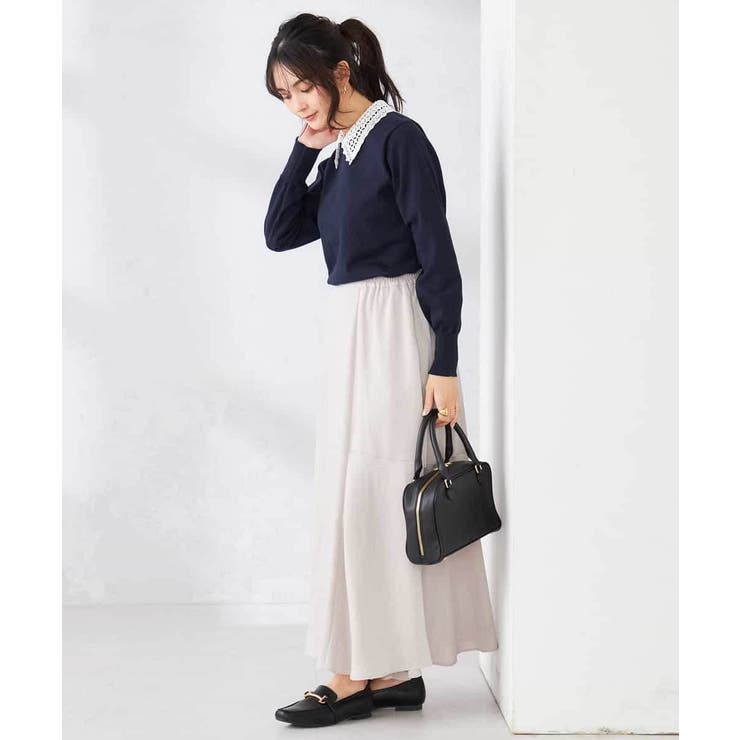 【2WAY】レース衿付ニットプルオーバー | a.v.v【WOMEN】 | 詳細画像6 