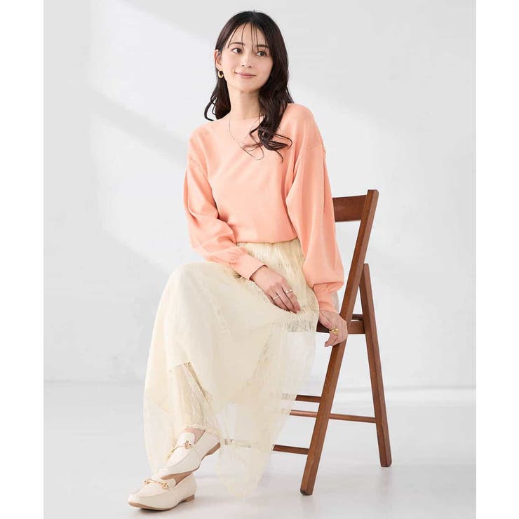 【洗える/UVカット】ボートネック袖タックニット | a.v.v【WOMEN】 | 詳細画像10 