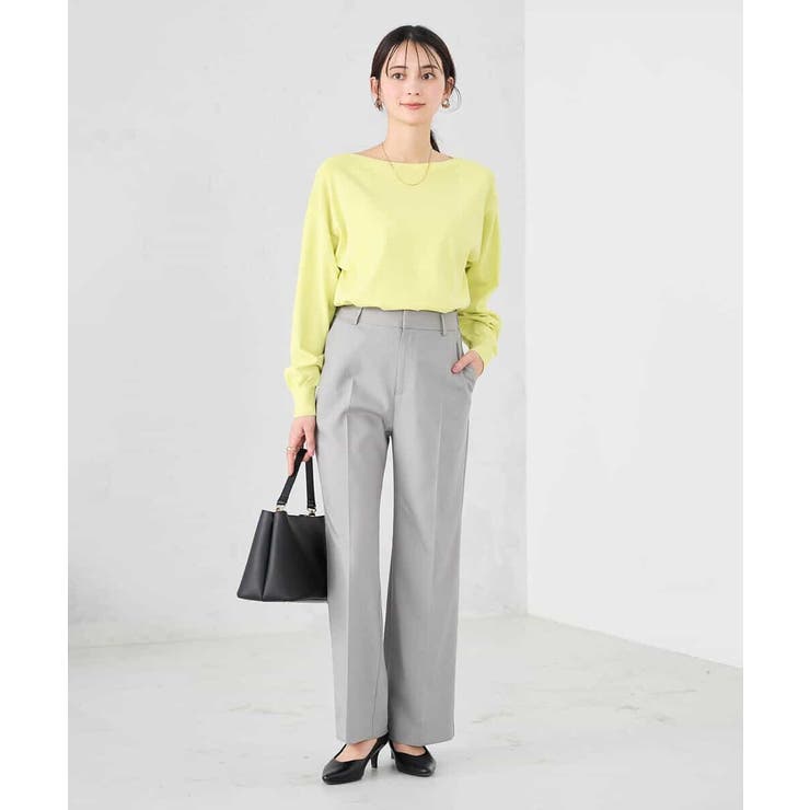 【洗える/UVカット】ボートネック袖タックニット | a.v.v【WOMEN】 | 詳細画像14 