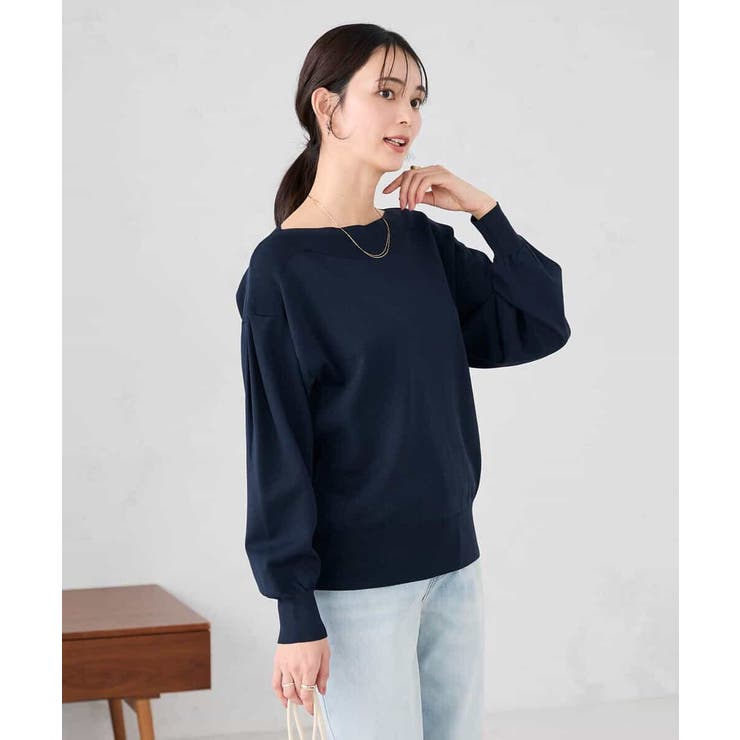 【洗える/UVカット】ボートネック袖タックニット | a.v.v【WOMEN】 | 詳細画像18 