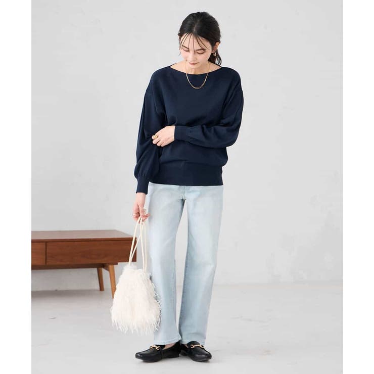 【洗える/UVカット】ボートネック袖タックニット | a.v.v【WOMEN】 | 詳細画像21 