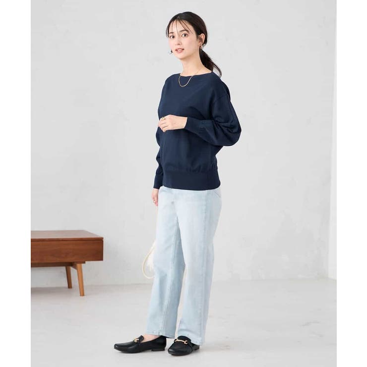 【洗える/UVカット】ボートネック袖タックニット | a.v.v【WOMEN】 | 詳細画像23 