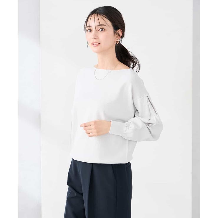 【洗える/UVカット】ボートネック袖タックニット | a.v.v【WOMEN】 | 詳細画像24 