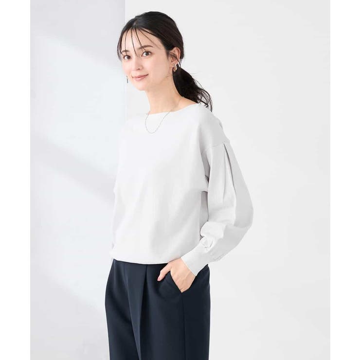 【洗える/UVカット】ボートネック袖タックニット | a.v.v【WOMEN】 | 詳細画像25 