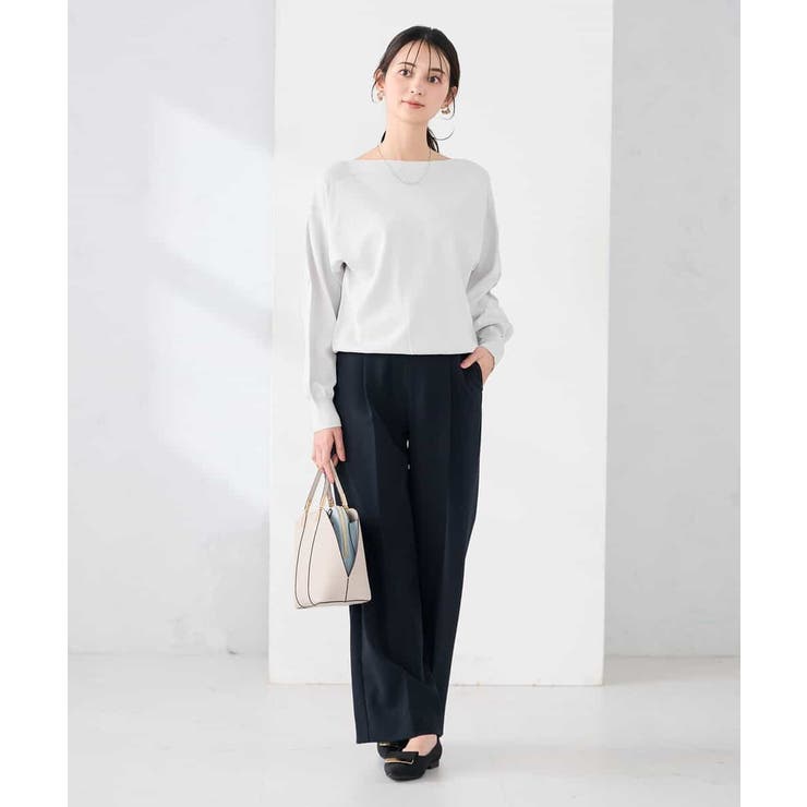 【洗える/UVカット】ボートネック袖タックニット | a.v.v【WOMEN】 | 詳細画像26 