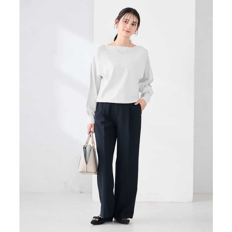 【洗える/UVカット】ボートネック袖タックニット | a.v.v【WOMEN】 | 詳細画像28 