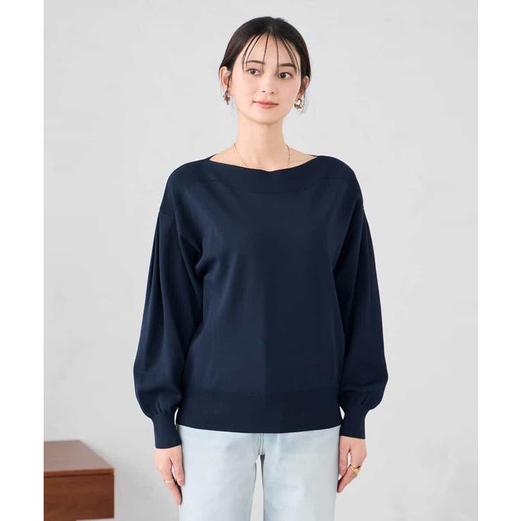 【洗える/UVカット】ボートネック袖タックニット | a.v.v【WOMEN】 | 詳細画像30 